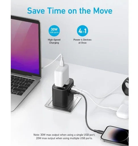 Anker 312 Outlet Extender -Black - Tashqila Anker 312 Outlet Extender -Black - Tashqila
